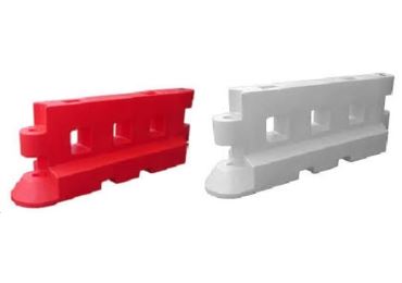 Schutzplanke GB – PE, rot | weiß, 900×500×2325 mm